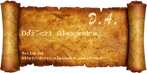 Dóczi Alexandra névjegykártya